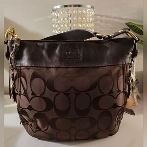 Coach Brown Signature Shoulder Bag